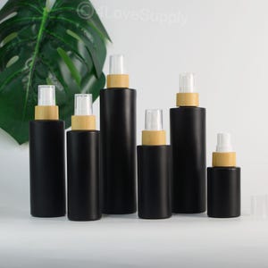 1-200pcs Natural Fine Mist Spray Bottles Bamboo Sprayer For Perfume Container Essential Oil Fragrance Wood Perfume Travel Portable Perfume