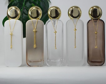 120ml 4oz Luxury Fine Mist Spray Bottle With Gold Chains ,Luxury Perfume Container ,Toner Bottles For Cosmetic Perfume Bulk Order
