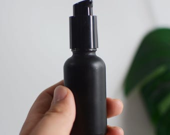 1-200pcs 15ml 20mlm 30ml 50ml 100ml Matte Black Glass Pump Lotion Bottles Empty Cosmetic Packaging Skin Care Facial Mask Serum Lotion Bulk