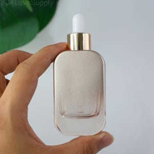 1OZ 30ml 20ml Luxury Dropper Bottle Ellipse Sahple Gradient Gold Bottle Gold Cap White Rubber With Glass Pipe Retail