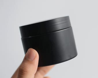 1-200pcs 5oz 7oz 8oz Empty PET Frosted Black Cosmetic Cream Jar Container With Black Lid Body Butter Hair Mask Bulk Order