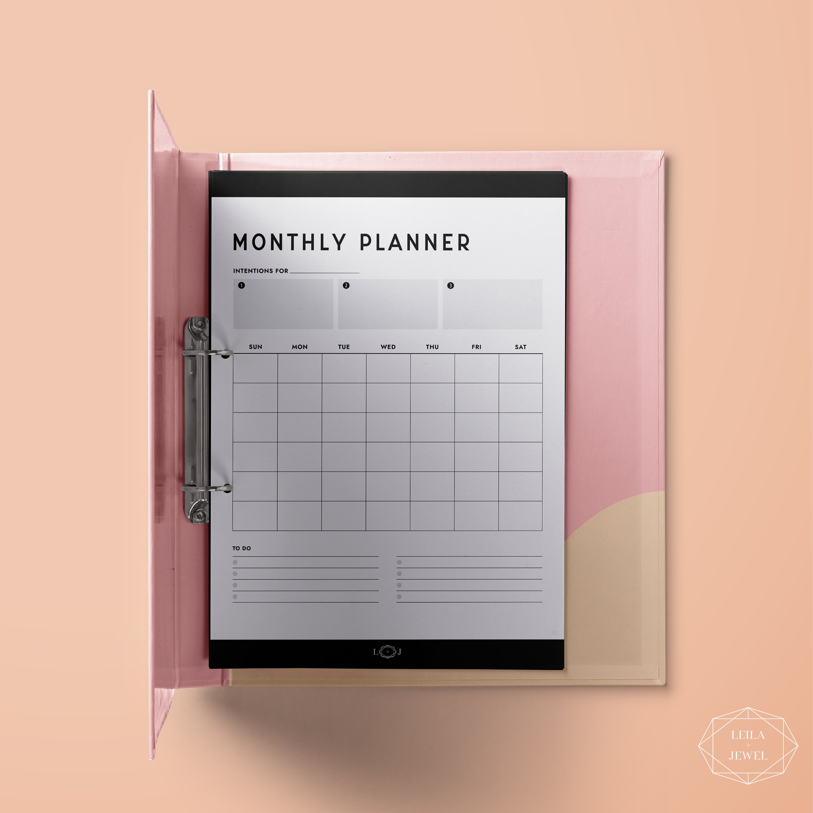 Printable Monthly Planner, Fillable Planner, Monthly Overview, Blank ...