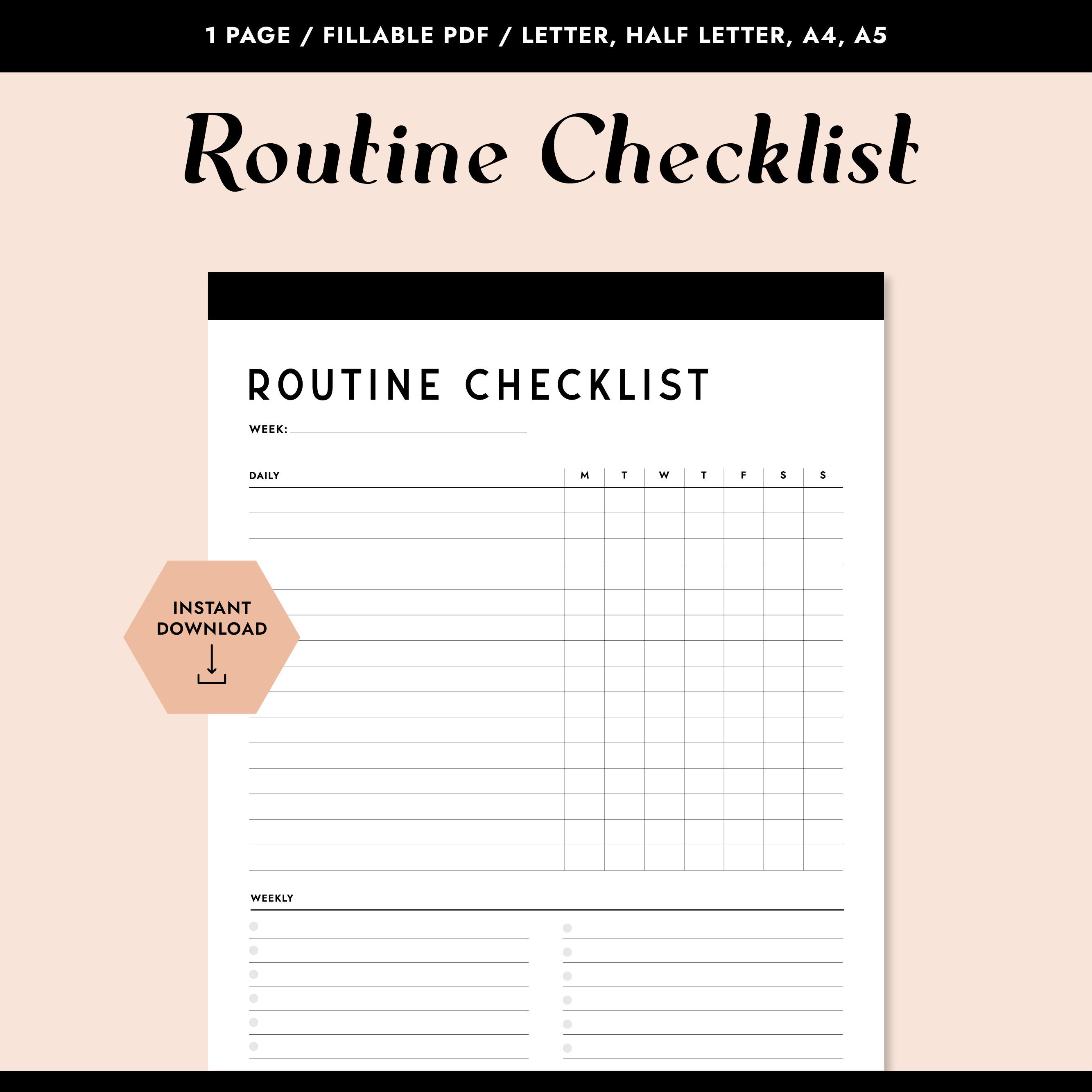 Printable Daily Routine Chart Daily Routine Planner Morning - Etsy México