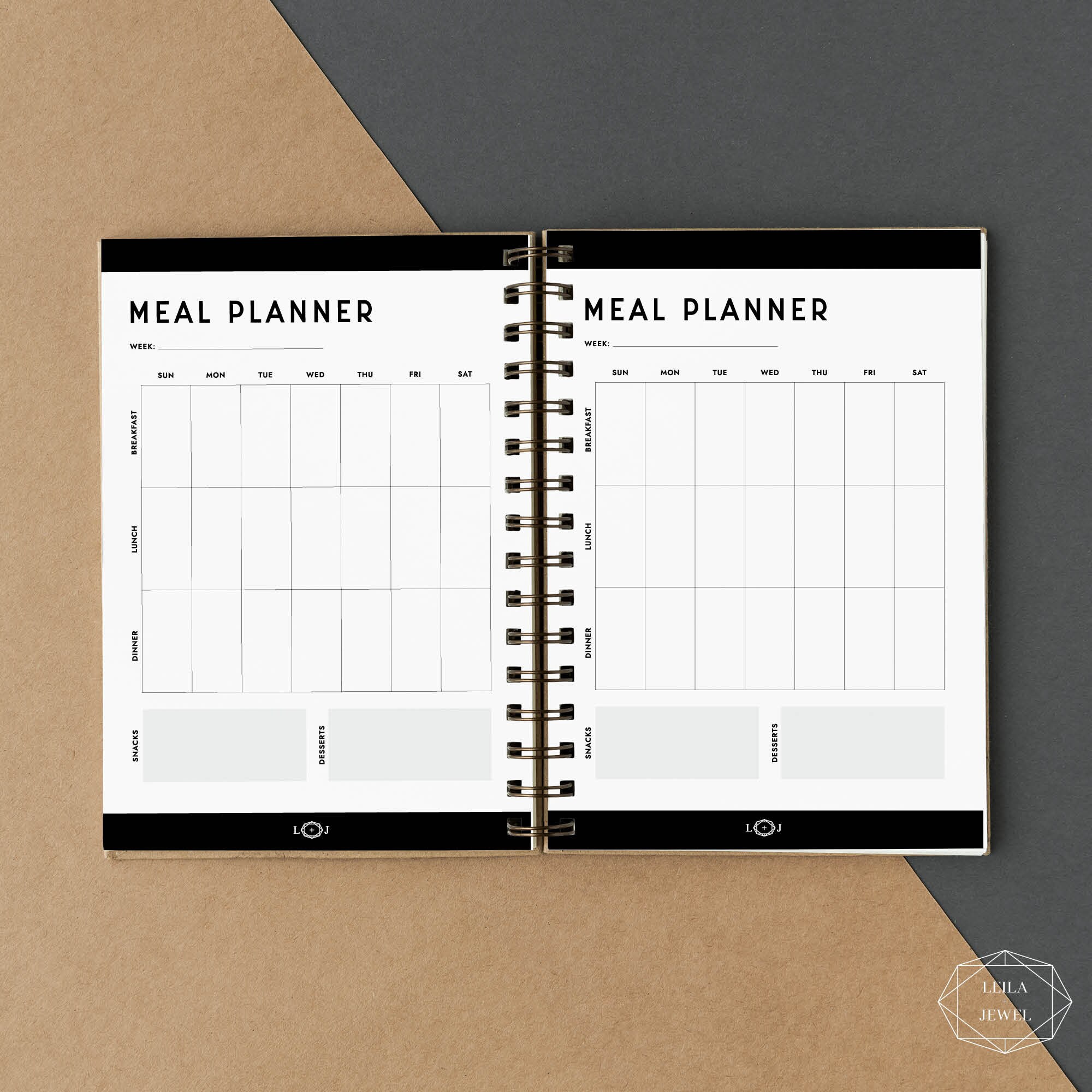 Printable Meal Prep Planner, Fillable PDF, Printable PDF, Meal Prep, What's for Dinner, Grocery ...