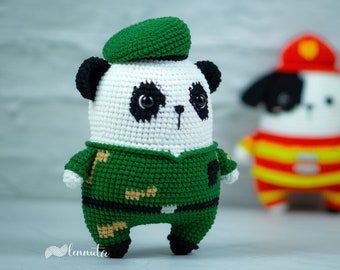 Panda Amigurumi Pattern - Panda the Soldier by Lennutas