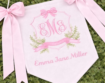 Aangepaste babybanner, welkomstbanner, ziekenhuisdeurbord, babyshower, wieg of wiegaankondiging