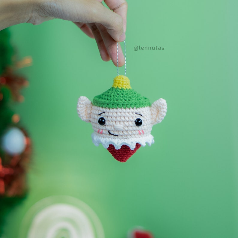 Crochet Patterns Set of 5 Cute Christmas Ornament Characters image 5