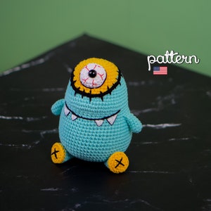 Chubby Cyclops Amigurumi Pattern - PDF English Pattern by Lennutas