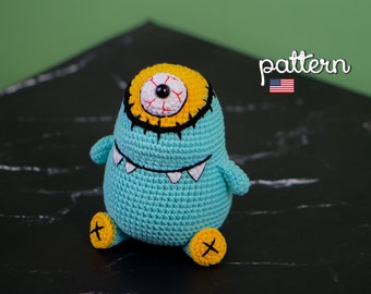 Chubby Cyclops Amigurumi Pattern - PDF English Pattern by Lennutas