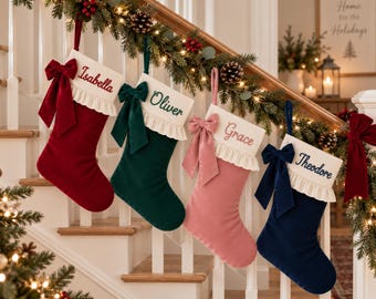 Personalized Velvet Christmas Stockings:Holiday Decorations,2026 Christmas Gifts
