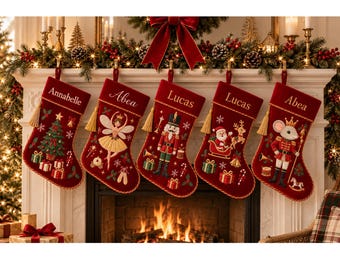 Personalized Velvet Christmas Stockings:Holiday Decorations,2026 Christmas Gifts