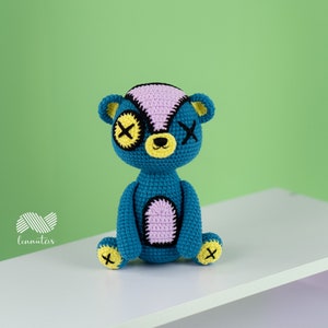 Bear Amigurumi Halloween Creepy Rotating Head Crochet Pattern PDF