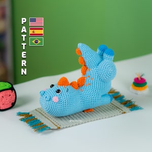 Amigurumi Pattern, Animals Pattern, Amigurumi Toy, Cow, Dinosaur, Elephant, Hippo, Lennutas image 4