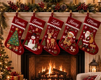 Personalized Nutcracker Christmas Stocking: Handcrafted Needlepoint, Embroidered Name