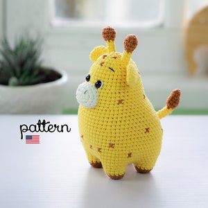 Giraffe Crochet Pattern: Cuddly Chubby Critters by Lennutas image 1