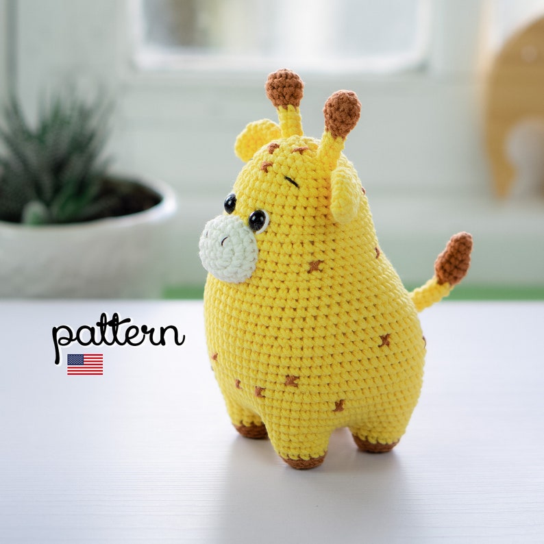 Giraffe Crochet Pattern: Cuddly Chubby Critters by Lennutas image 1