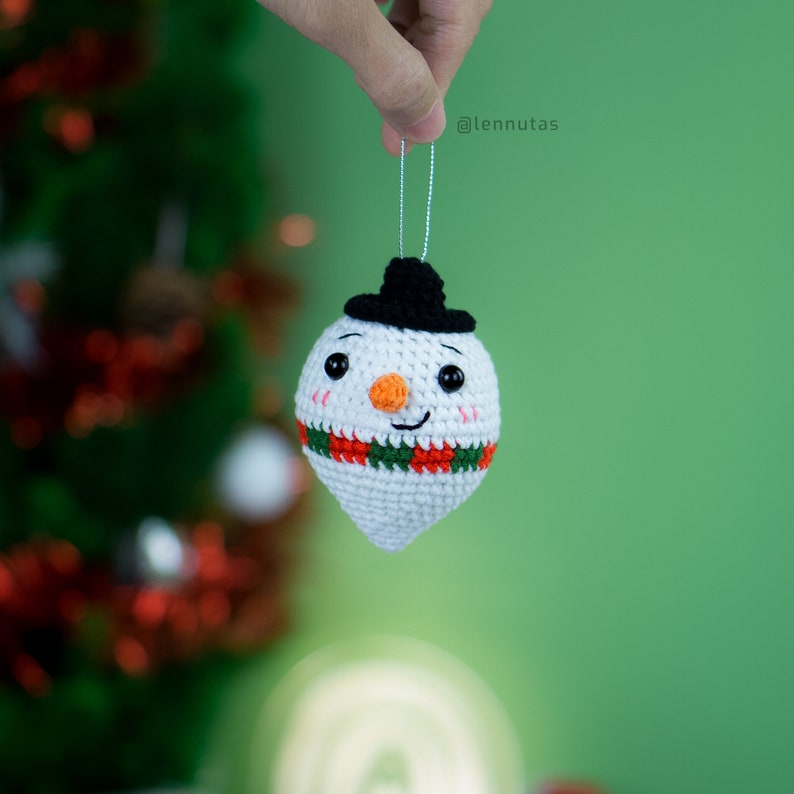 Crochet Patterns Set of 5 Cute Christmas Ornament Characters image 2