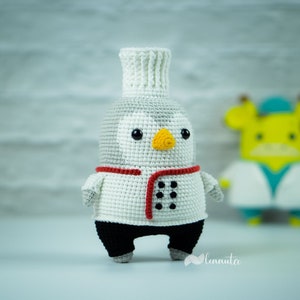 Penguin Amigurumi Pattern - Penguin the Chef by Lennutas from The Occupations Collection