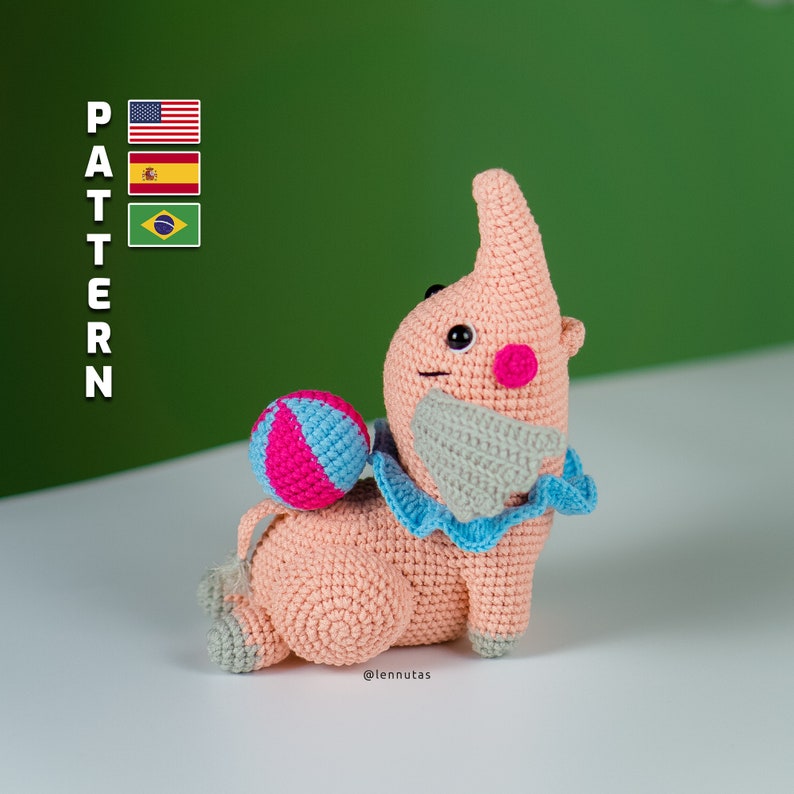 Amigurumi Pattern, Animals Pattern, Amigurumi Toy, Cow, Dinosaur, Elephant, Hippo, Lennutas image 5