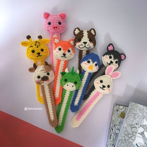 Animals Bookmark Crochet Pattern  - 9 Amigurumi Patterns - ENGLISH PDF File
