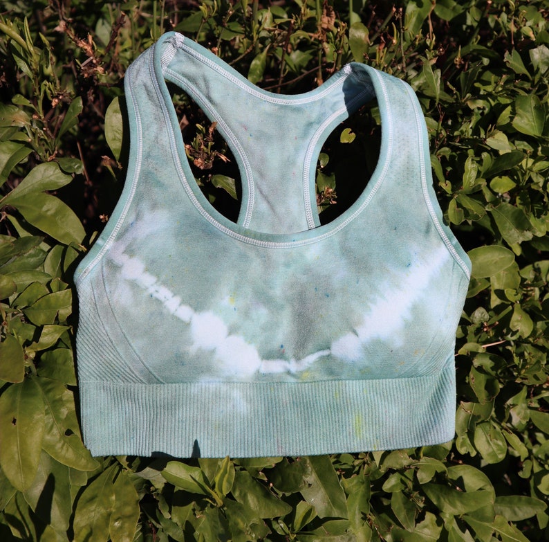 Sports Bra Tie Dye Teal Green