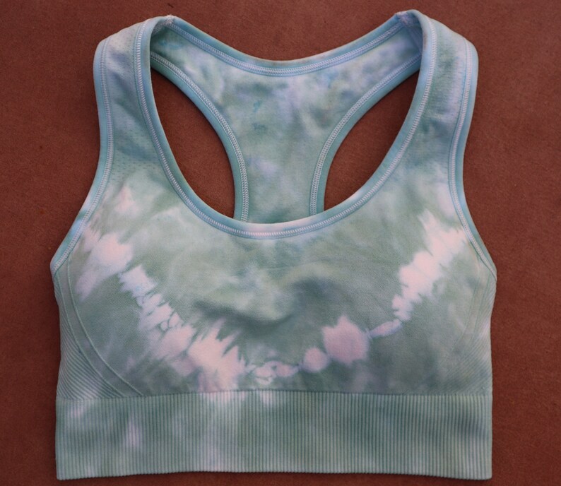 Sports Bra Tie Dye Teal Green