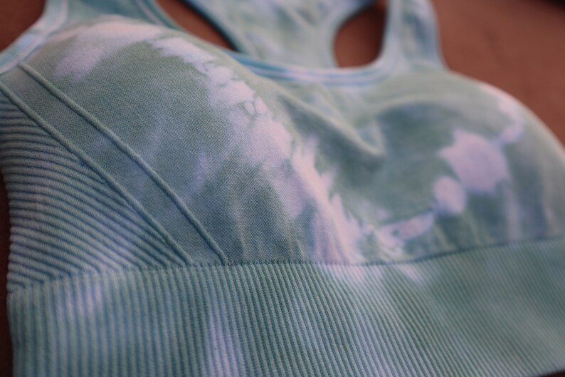 Sports Bra Tie Dye Teal Green