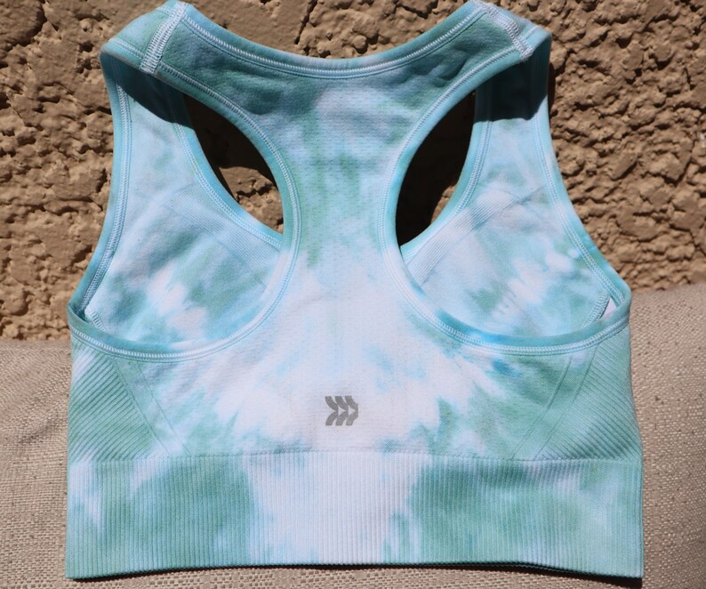 Sports Bra Tie Dye Teal Green