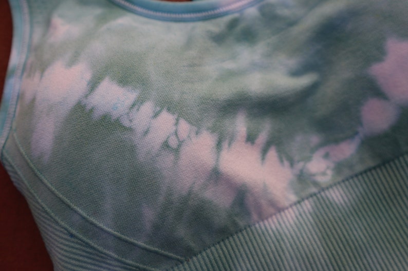 Sports Bra Tie Dye Teal Green