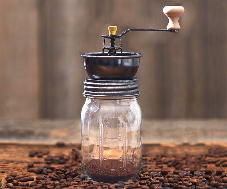 Mason Jar Coffee Grinder Vintage Style Manual Coffee Grinder Etsy