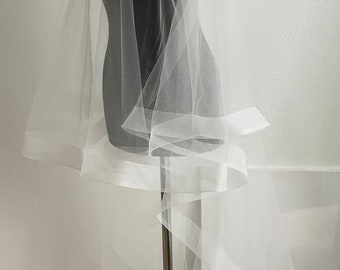 Voile avec bord crinoline, 170 cm / 90 cm