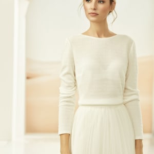 Bridal sweater with cashmere effect E 326