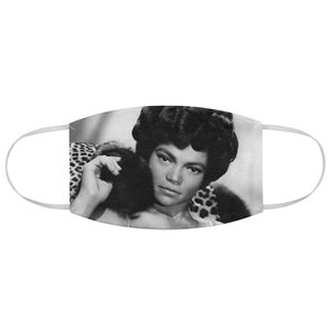 Eartha Kitt Black & White Fabric Face Mask| Eartha Kitt Face Mask