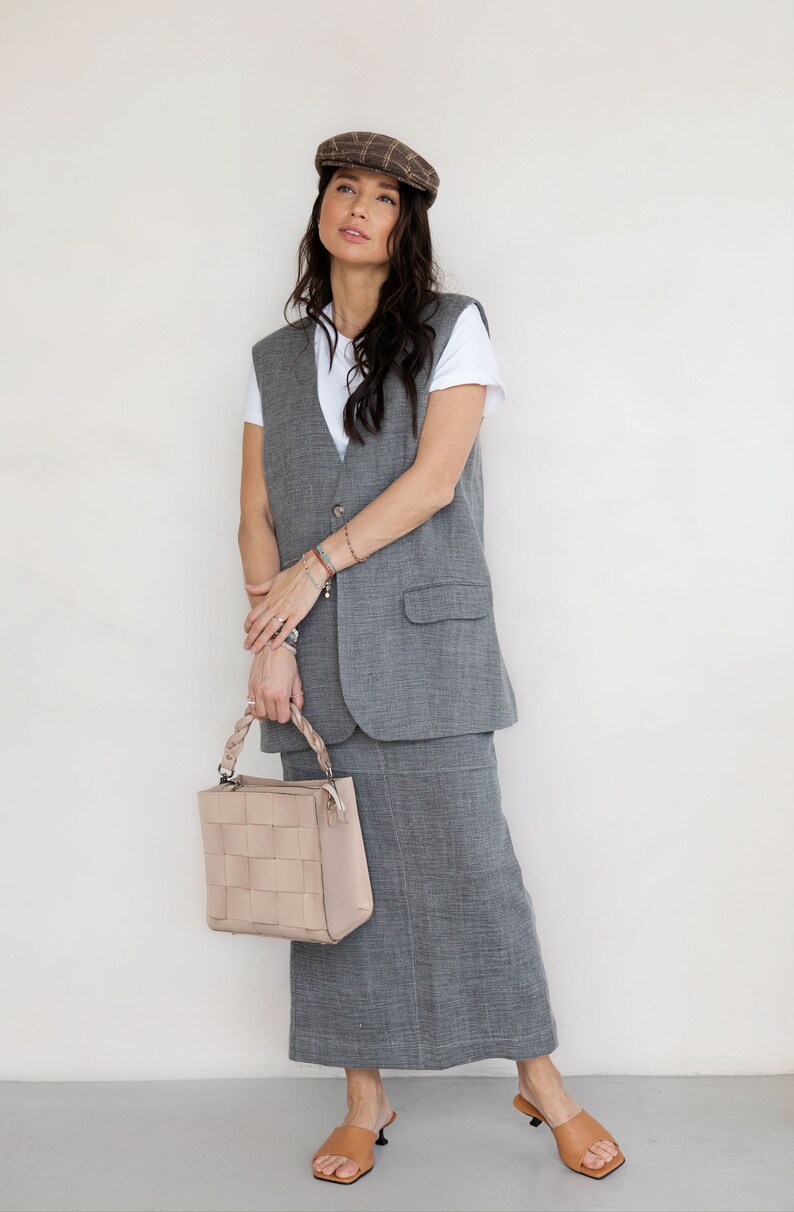 Linen suit for women, 100% linen suit, fashion casual suit for women image 6