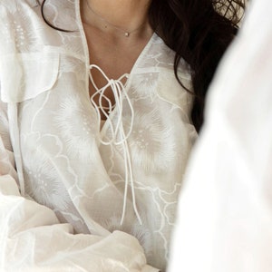 Women's designer white blouse image 5