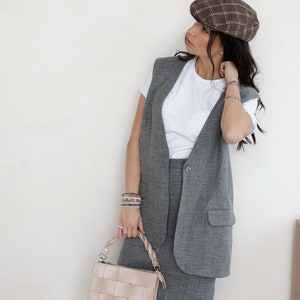 Linen suit for women, 100% linen suit, fashion casual suit for women image 4