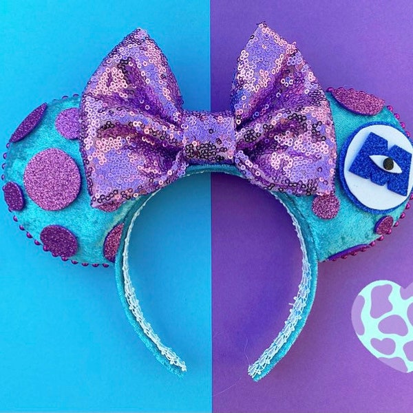 The Blue Monster- Handmade Mouse Ears