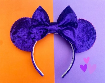 The Purple Velvet- Handmade Mouse Ears