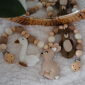 Wagenspanner / baby / felt / custom made / Custom Color / Safari / animal  / Stroller Hanger