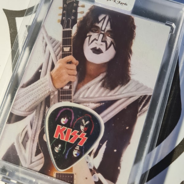 Tommy Thayer - Novelty Guitar Pick Trading Card | KISS | Gene Simmons | Paul Stanley| Trading Card | Collectable | Guitar | Pick | Custom |