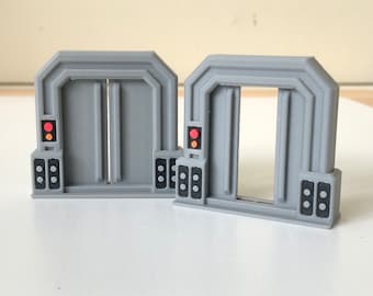 Multicolour Star Wars Imperial Assault Blast Doors (that open and close), Crates, and Terminals