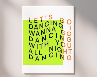 ALL NIGHT DANCING - art mural de musique techno house rave