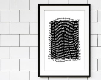 THERE WAS JACK - techno house music rave esthétique wall art - noir minimal