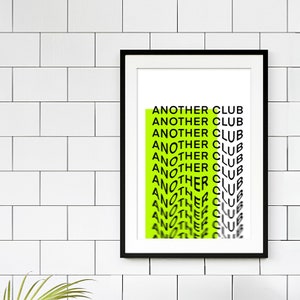ANOTHER CLUB Print techno house music wall art image 5