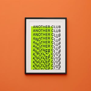ANOTHER CLUB Print - techno house music wall art