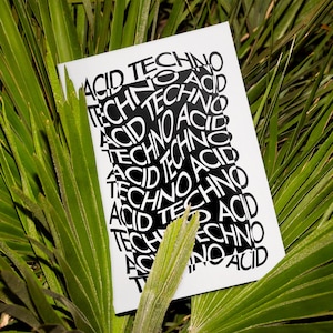 ACID TECHNO BLACK - techno house rave music wall art