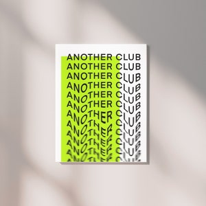 ANOTHER CLUB Print techno house music wall art image 2