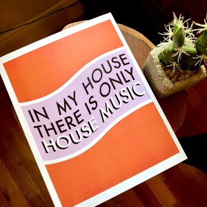 ONLY HOUSE MUSIC techno rave club aesthetic house music wall art image 6