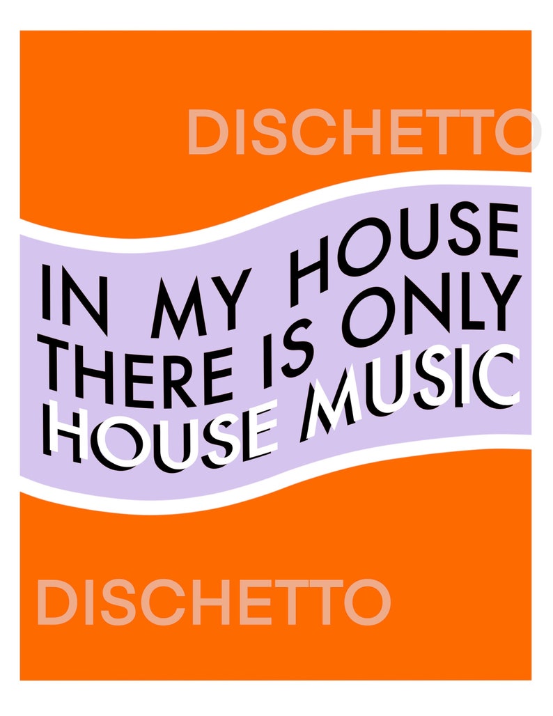 ONLY HOUSE MUSIC techno rave club aesthetic house music wall art image 7