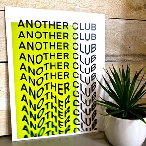 ANOTHER CLUB Print techno house music wall art image 4